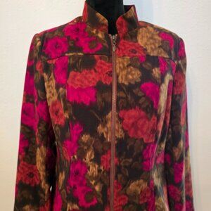 Beautiful women's Harve Benard floral jacket, size M.